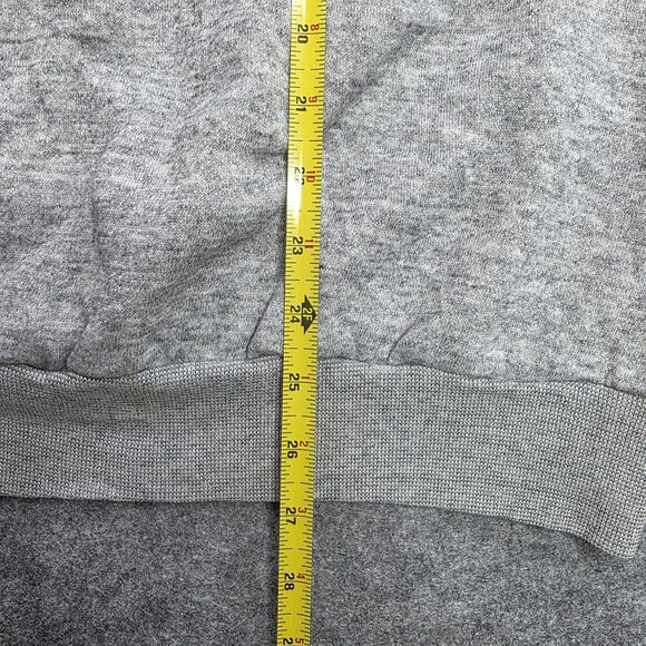 Vintage Peanuts Sweatshirt Large Gray Snoopy Skiing Where's The Chicks 80s USA - Picture 8 of 8